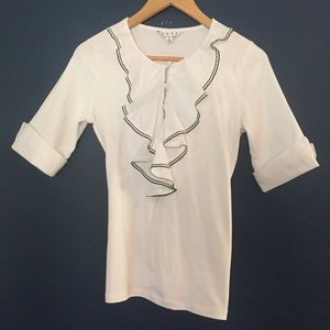 Cabi stretch blouse with half length sleeves